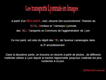 Les transports Lyonnais en Images