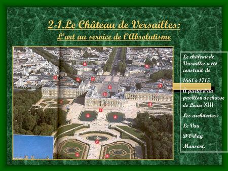 2-1.Le Château de Versailles: L’art au service de l’Absolutisme