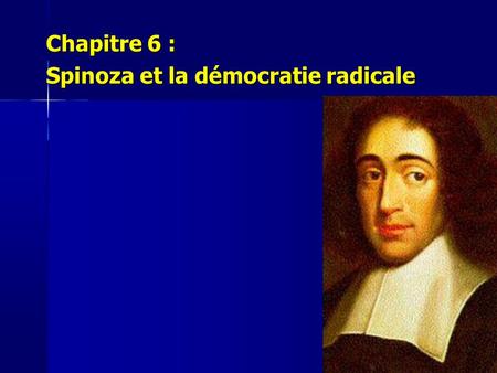 Spinoza et la démocratie radicale