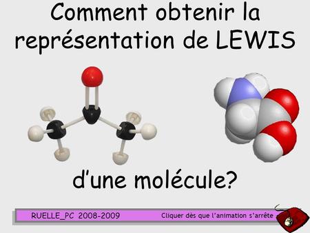 Comment obtenir la représentation de LEWIS d’une molécule?