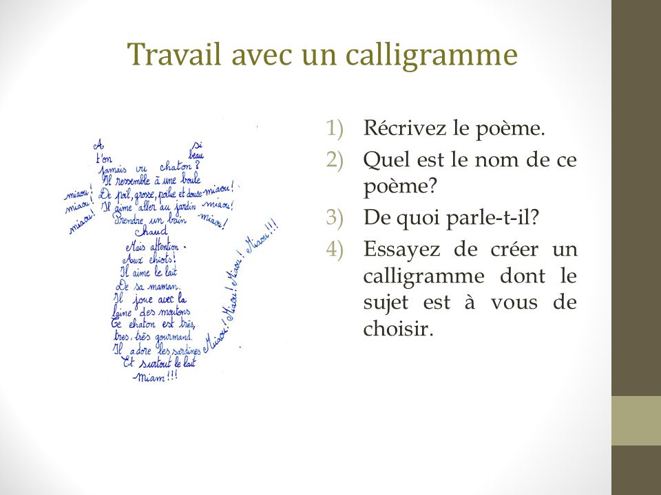 Calligrammes (Guillaume Apollinaire) - ppt télécharger