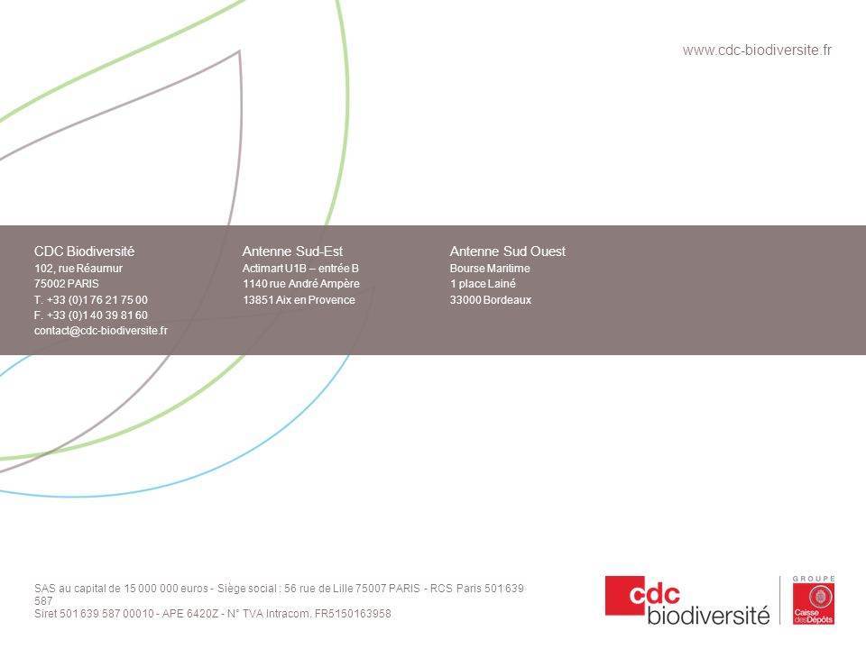 CDC+Biodiversit%C3%A9+Antenne+Sud Est+Antenne+Sud+Ouest+102%2C+rue+R%C3%A9aumur