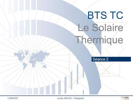 BTS TC Le Solaire Thermique