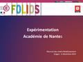 Expérimentation Académie de Nantes Réunion des chefs d’établissement Angers - 6 décembre 2013.