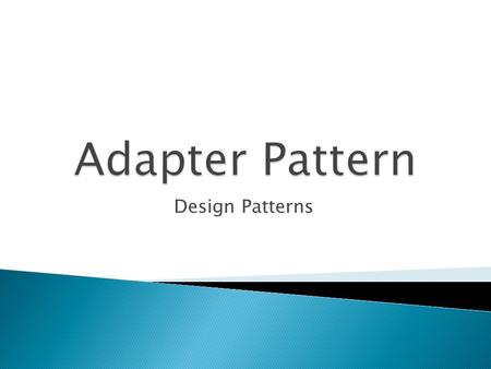 Design Patterns.  SIDAOUI Abdelfahem    