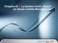 LOGO Chapitre IV : La Gestion Actif – Passif ou Asset Liability Management Dr Babacar Sene FASEG UCAD.