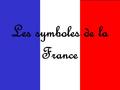 Les symboles de la France. Le drapeau français bleublancrouge.