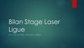 Bilan Stage Laser Ligue DU 14 AU 16 AVRIL CROUESTY- ARZON.