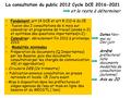 La consultation du public 2012 Cycle DCE 2016-2021 et le reste à déterminer Fondement: art 14 DCE et art R 212-6 du CE fusion des 2 consultations de 6.