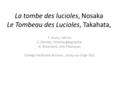 La tombe des lucioles, Nosaka Le Tombeau des Lucioles, Takahata, S. Soury, Lettres S. Gautier, Histoire-géographie N. Blanchard, Arts Plastiques Collège.