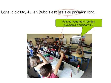 Diaporama PPS réalisé pour  mas-a-la-con.com Dans la classe, Julien Dubois est assis au premier rang. Pouvez-vous me citer des exemples.