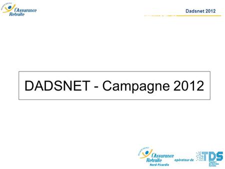 1 DADSNET - Campagne 2012. 8 Objectifs: Privilégier le cas général Découper les pages par thèmes Limiter l’utilisation de l’ascenseur Découpage.