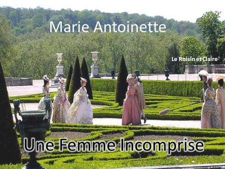 Marie Antoinette Le Roisin et Claire. Biographie Marie-Antoinette est née en 1755 en Autriche. Sa mère, Maria Terasa, l'impératrice d'Autriche, arrangé.