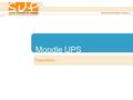 Moodle UPS Présentation.