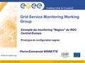 EGEE-II INFSO-RI-031688 Enabling Grids for E-sciencE www.eu-egee.org EGEE and gLite are registered trademarks Grid Service Monitoring Working Group Exemple.