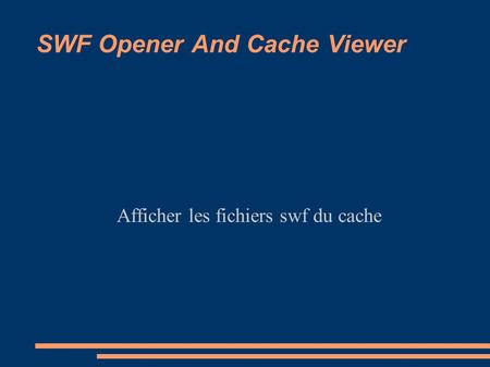 SWF Opener And Cache Viewer