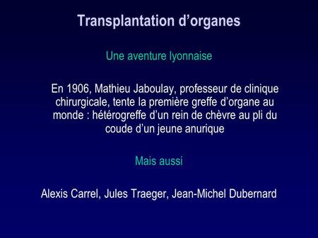Transplantation d’organes