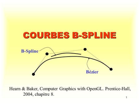 COURBES B-SPLINE B-Spline Bézier