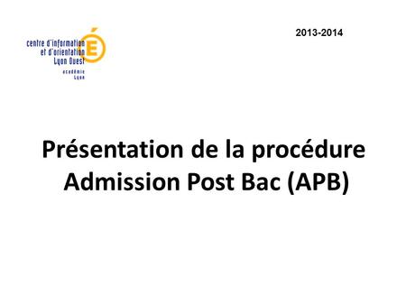 Admission Post Bac (APB)