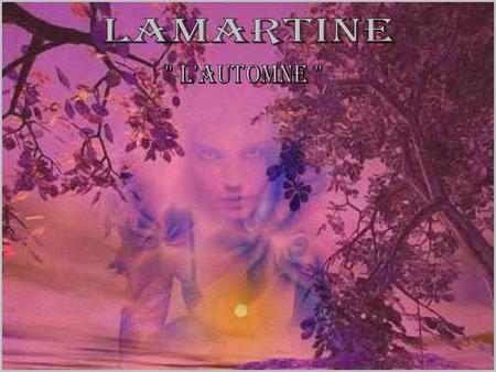 Lamartine  l'automne .