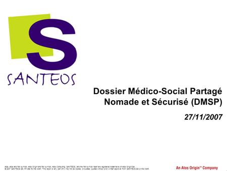 Dossier Médico-Social Partagé Nomade et Sécurisé (DMSP)