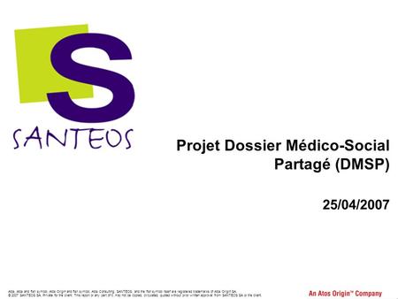 Projet Dossier Médico-Social Partagé (DMSP)
