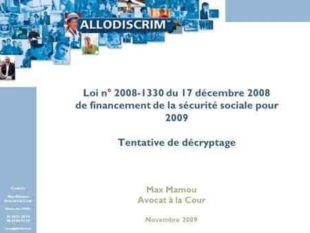 de financement de la sécurité sociale pour 2009