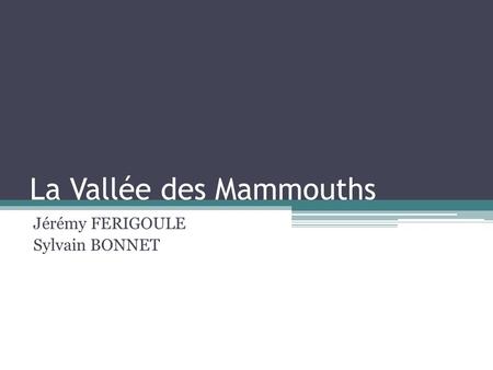 La Vallée des Mammouths