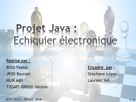 Projet Java : Echiquier électronique