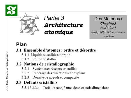 Partie 3 Architecture atomique Plan Des Matériaux