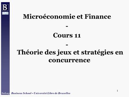 Microéconomie et Finance