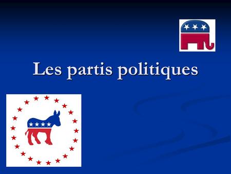 Les partis politiques. Introduction Culture politique américaine = méfiance vis-à- vis des partis forts Culture politique américaine = méfiance vis-à-
