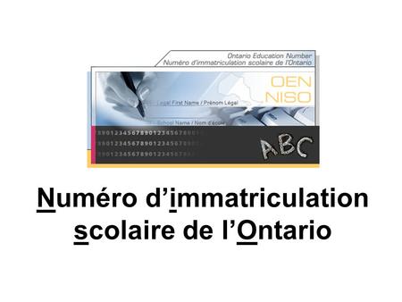 Numéro dimmatriculation scolaire de lOntario Connexion à lapplication du NISO Ce que vous devez connaître : Les exigences techniques La sécurité est.
