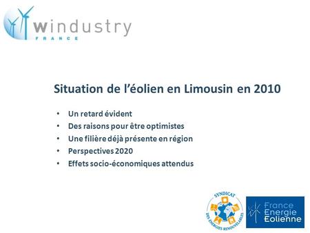 Situation de l’éolien en Limousin en 2010