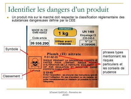 Identifier les dangers d’un produit