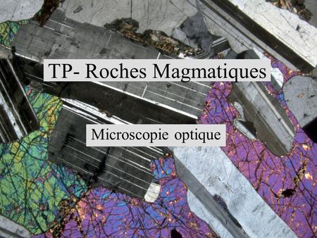 TP- Roches Magmatiques