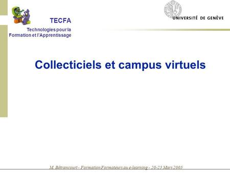 Collecticiels et campus virtuels