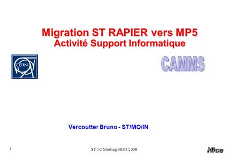 Migration ST RAPIER vers MP5 Activité Support Informatique