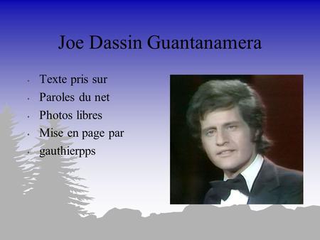 Joe Dassin Guantanamera