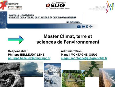 Master Climat, terre et sciences de l’environnement
