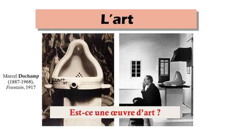 L’art Est-ce une œuvre d’art ? Marcel Duchamp (1887-1968), Fountain, 1917.