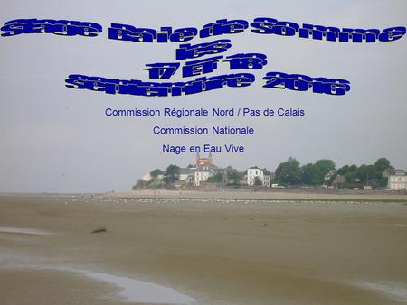 Commission Régionale Nord / Pas de Calais Commission Nationale Nage en Eau Vive.