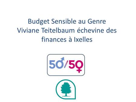 Budget Sensible au Genre Viviane Teitelbaum échevine des finances à Ixelles.