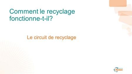 Comment le recyclage fonctionne-t-il? Le circuit de recyclage.