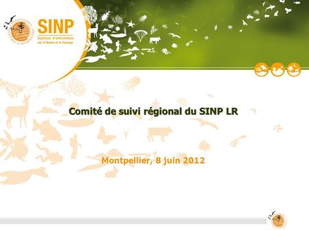 1 Comité de suivi régional du SINP LR - 8 juin 2012 Comité de suivi régional du SINP LR Montpellier, 8 juin 2012.