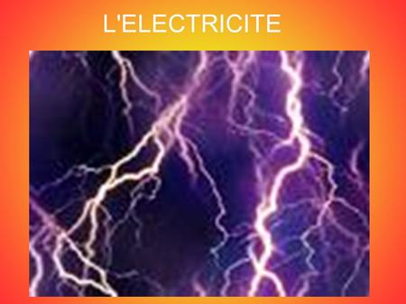 L'ELECTRICITE. Exposer sur l'électricité ● 1/ sommaire : ● La naissance de l'électricité et ses progrès ● L'histoire de l'électricité ● L'ampoule électrique.