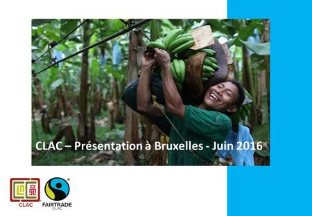 CLAC – Présentation à Bruxelles - Juin 2016. CLAC – Le réseau des producteurs Fairtrade en Amérique Latine et aux Caraïbes La mission de la CLAC : Depuis.
