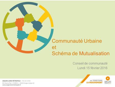 – février 2016 Communauté Urbaine et Schéma de Mutualisation Conseil de communauté Lundi 15 février 2016.