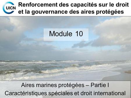 Module 10 Renforcement des capacités sur le droit et la gouvernance des aires protégées Aires marines protégées – Partie I Caractéristiques spéciales et.