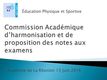 Académie de La Réunion 13 juin 2016 Éducation Physique et Sportive.